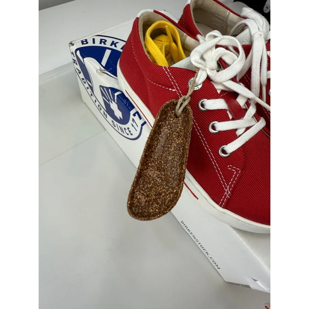 Birkenstock Arran Kids Red Canvas Low Top Sneakers Toddler 13‎ US 31 Euro NWB